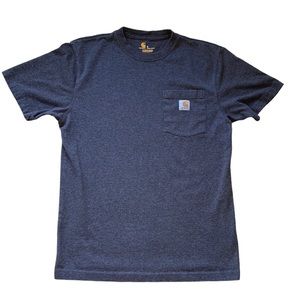 Men’s Dark Grey Carhartt Original Fit Tee with Pocket, Size Small